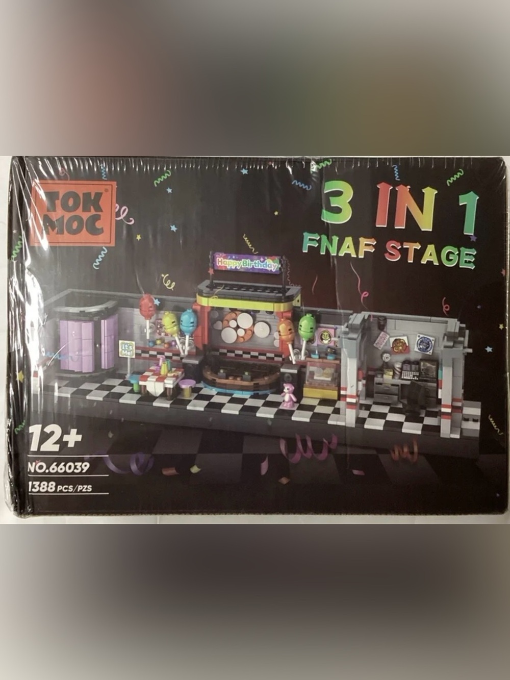 TOK MOC Five Nights Security Room Building Block/ 3 in 1 FNAF STAGE
